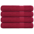 Vidaxl handdoeken frogn 4 st 100x200 cm 360 g m² bordeaux