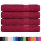 Vidaxl handdoeken frogn 4 st 100x200 cm 360 g m² bordeaux