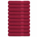 Vidaxl handdoeken frogn 10 st 100x200 cm 360 g m² bordeaux