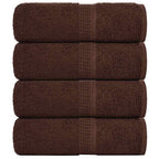 Vidaxl washandjes frogn 4 st 30x30 cm 360 g m² bruin