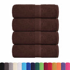 Vidaxl washandjes frogn 4 st 30x30 cm 360 g m² bruin