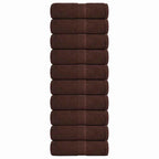 Vidaxl washandjes frogn 10 st 30x30 cm 360 g m² bruin