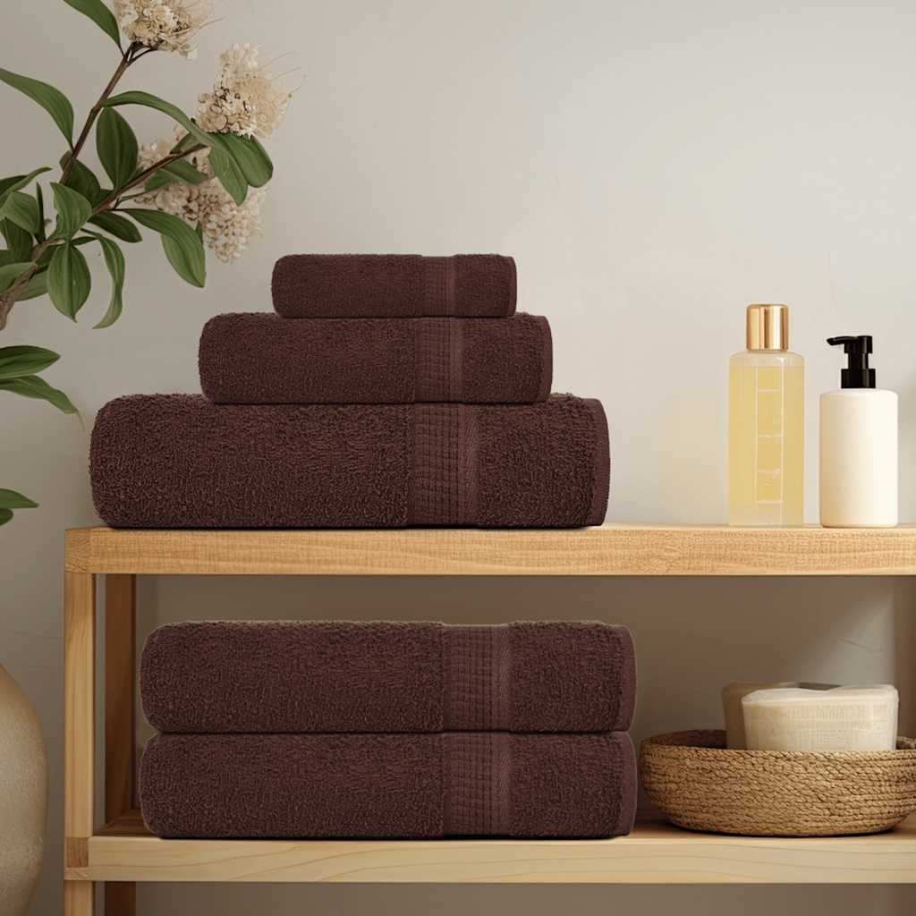Vidaxl washandjes frogn 10 st 30x30 cm 360 g m² bruin