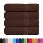 Vidaxl handdoeken frogn 4 st 50x100 cm 360 g m² bruin