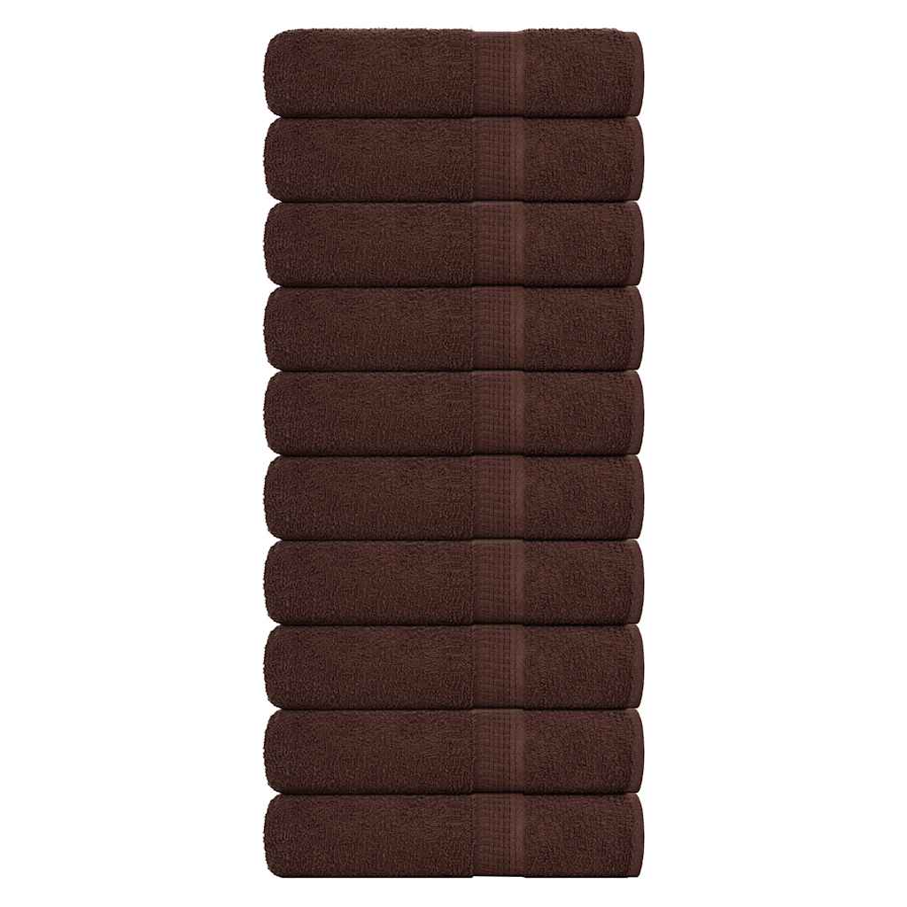 Vidaxl handdoeken frogn 10 st 50x100 cm 360 g m² bruin