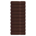 Vidaxl handdoeken frogn 10 st 50x100 cm 360 g m² bruin