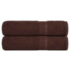 Vidaxl douchehanddoeken frogn 2 st 70x140 cm 360 g m² bruin