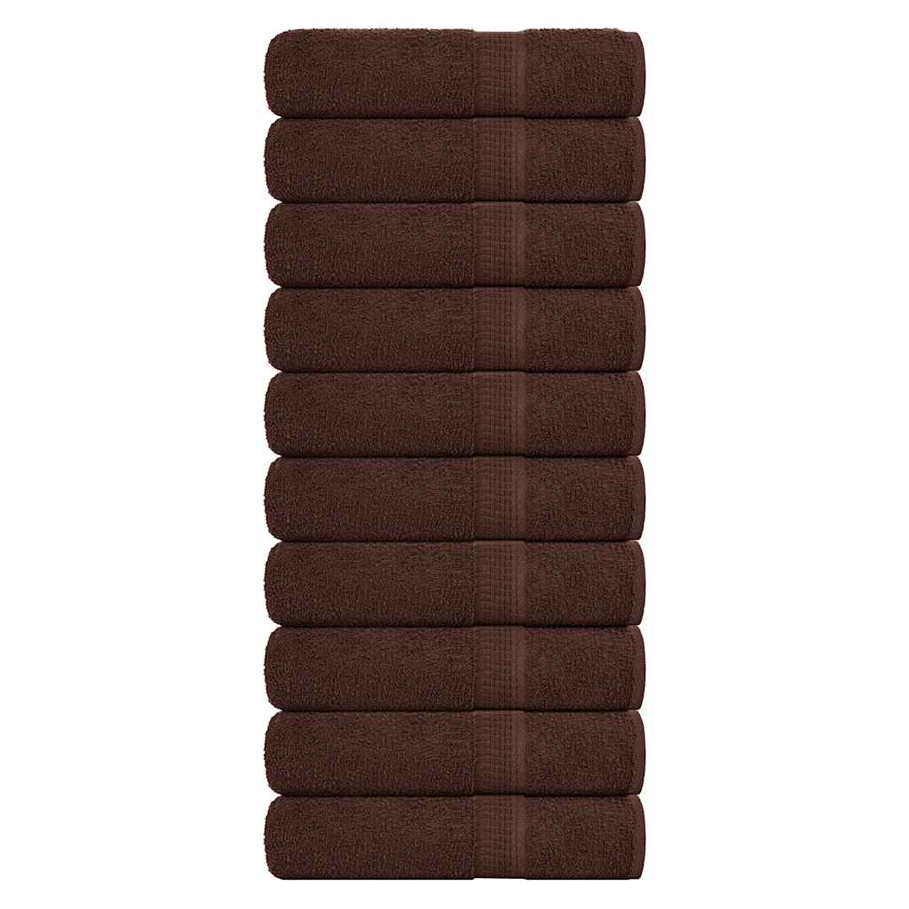 Vidaxl badhanddoeken frogn 10 st 100x150 cm 360 g m² bruin
