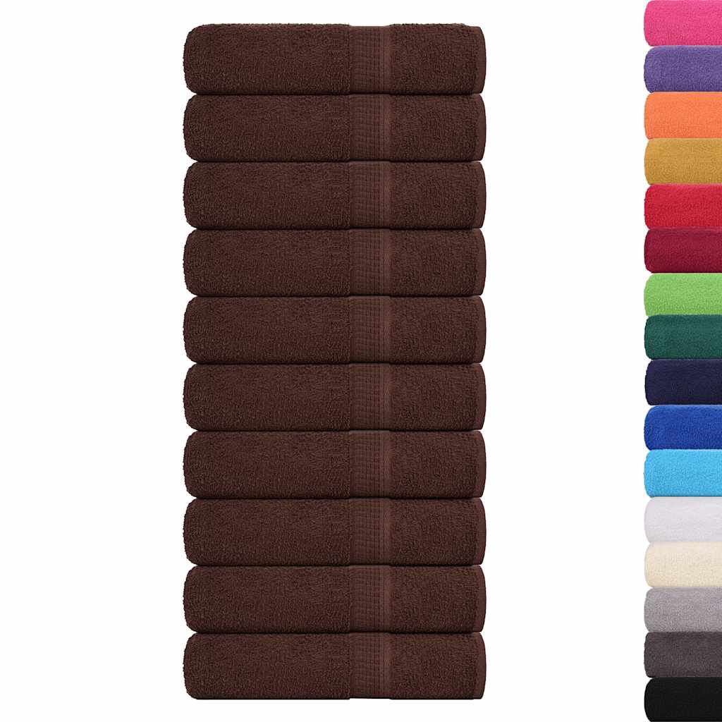 Vidaxl badhanddoeken frogn 10 st 100x150 cm 360 g m² bruin