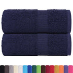 Vidaxl washandjes frogn 2 st 30x30 cm 360 g m² marineblauw