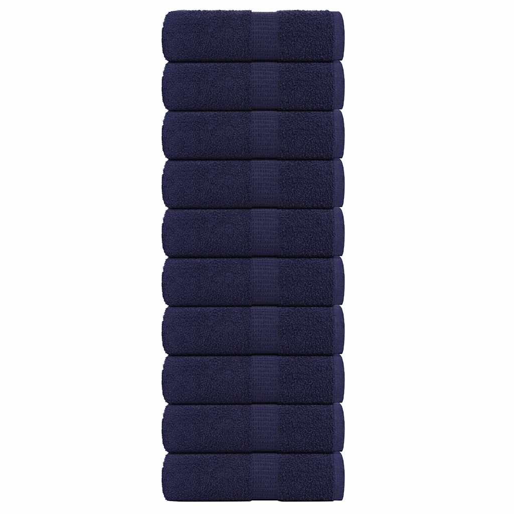 Vidaxl washandjes frogn 10 st 30x30 cm 360 g m² marineblauw