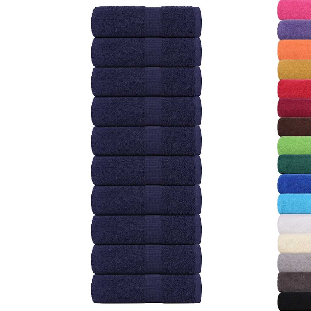 Vidaxl washandjes frogn 10 st 30x30 cm 360 g m² marineblauw