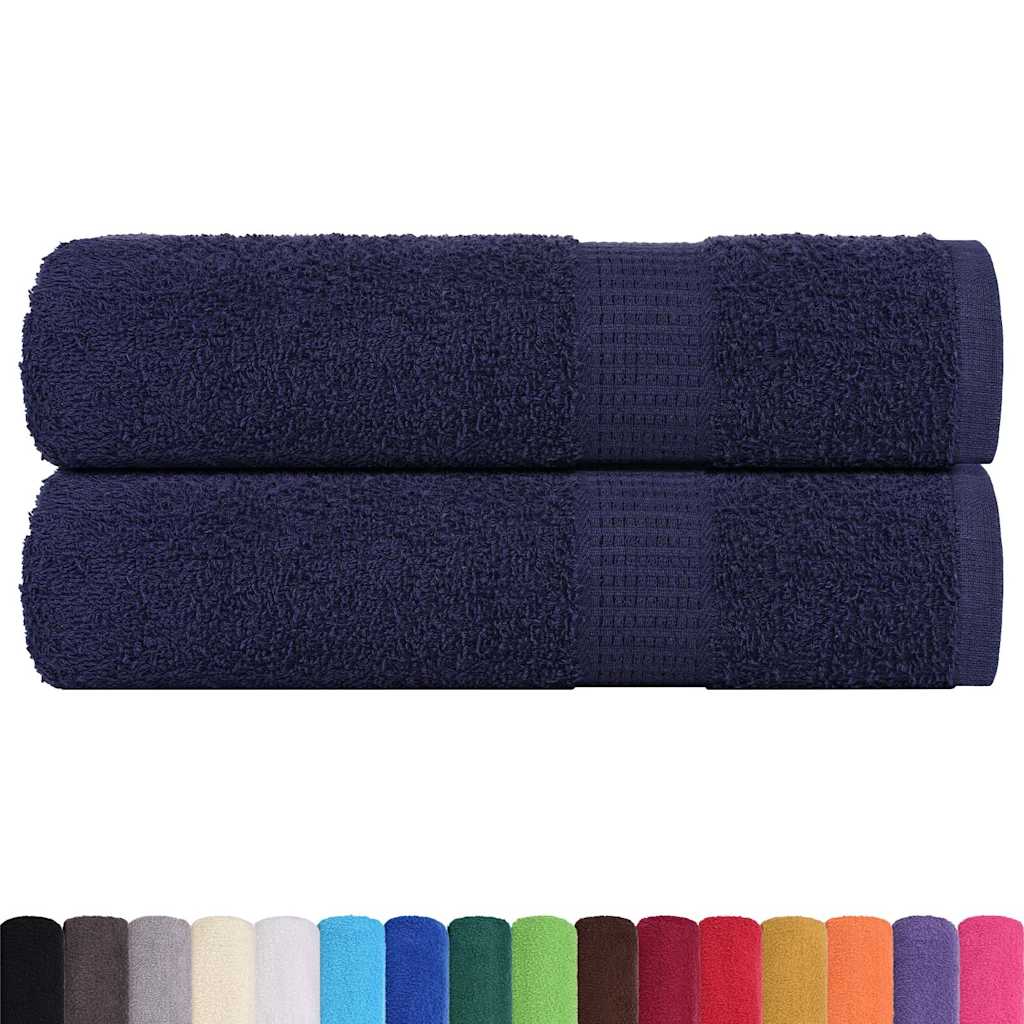 Vidaxl handdoeken frogn 2 st 50x100 cm 360 g m² marineblauw