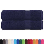 Vidaxl handdoeken frogn 2 st 50x100 cm 360 g m² marineblauw