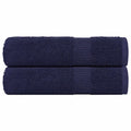 Vidaxl douchehanddoeken frogn 2 st 70x140 cm 360 g m² marineblauw