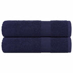 Vidaxl douchehanddoeken frogn 2 st 70x140 cm 360 g m² marineblauw