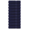 Vidaxl badhanddoeken frogn 10 st 100x150 cm 360 g m² marineblauw