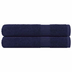 Vidaxl saunahanddoeken frogn 2 st 80x200 cm 360 g m² marineblauw