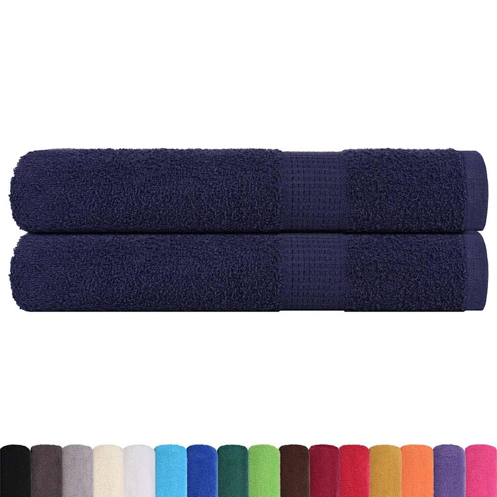 Vidaxl saunahanddoeken frogn 2 st 80x200 cm 360 g m² marineblauw