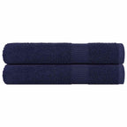 Vidaxl handdoeken frogn 2 st 100x200 cm 360 g m² marineblauw