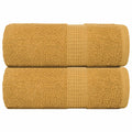 Vidaxl washandjes frogn 2 st 30x30 cm 360 g m² goud
