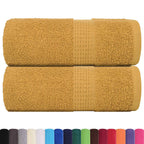 Vidaxl washandjes frogn 2 st 30x30 cm 360 g m² goud