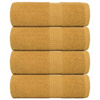 Vidaxl washandjes frogn 4 st 30x30 cm 360 g m² goud