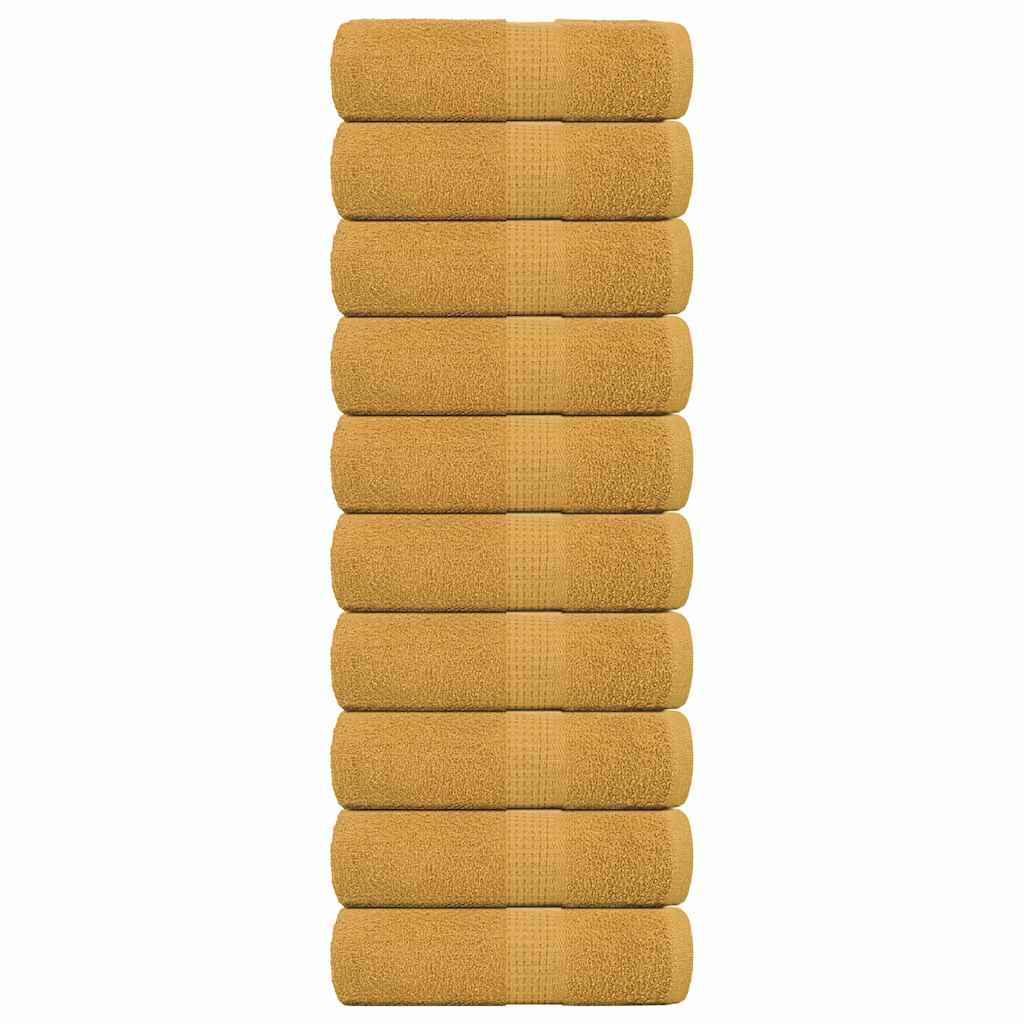 Vidaxl washandjes frogn 10 st 30x30 cm 360 g m² goud