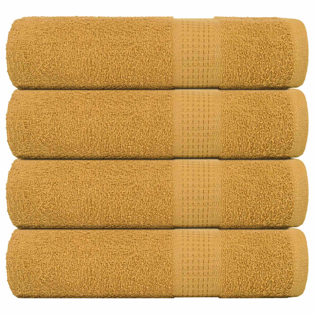 Vidaxl handdoeken frogn 4 st 50x100 cm 360 g m² goud