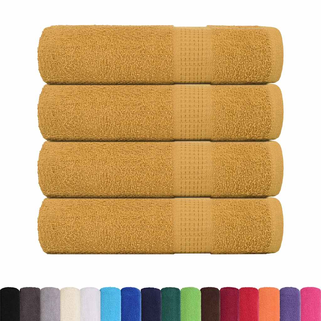 Vidaxl handdoeken frogn 4 st 50x100 cm 360 g m² goud