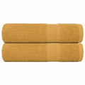 Vidaxl douchehanddoeken frogn 2 st 70x140 cm 360 g m² goud