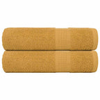 Vidaxl douchehanddoeken frogn 2 st 70x140 cm 360 g m² goud