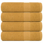Vidaxl douchehanddoeken frogn 4 st 70x140 cm 360 g m² goud