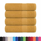 Vidaxl douchehanddoeken frogn 4 st 70x140 cm 360 g m² goud