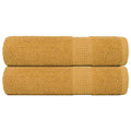 Vidaxl badhanddoeken frogn 2 st 100x150 cm 360 g m² goud