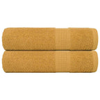 Vidaxl badhanddoeken frogn 2 st 100x150 cm 360 g m² goud