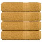 Vidaxl badhanddoeken frogn 4 st 100x150 cm 360 g m² goud