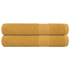 Vidaxl saunahanddoeken frogn 2 st 80x200 cm 360 g m² goud