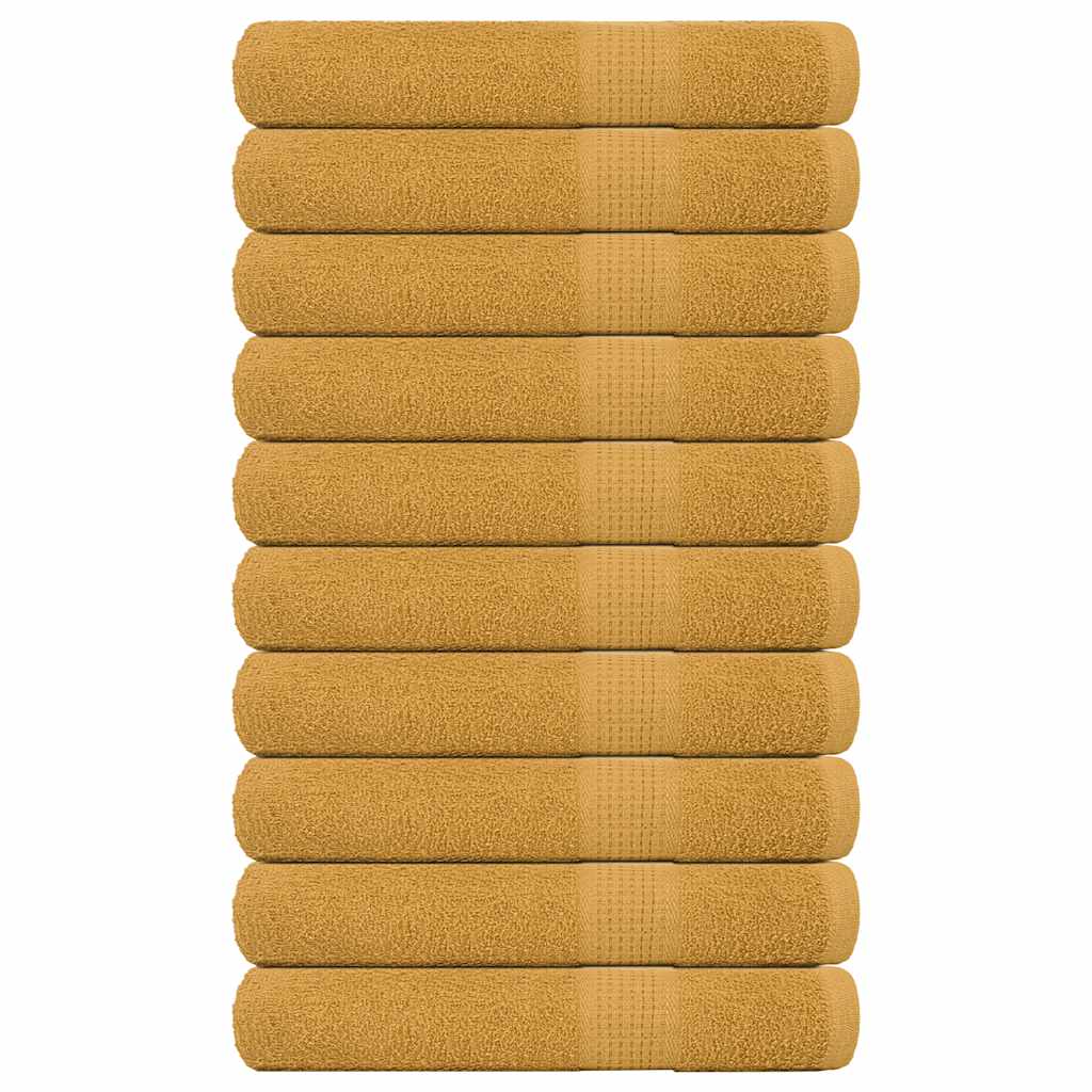 Vidaxl saunahanddoeken frogn 10 st 80x200 cm 360 g m² goud