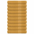 Vidaxl saunahanddoeken frogn 10 st 80x200 cm 360 g m² goud