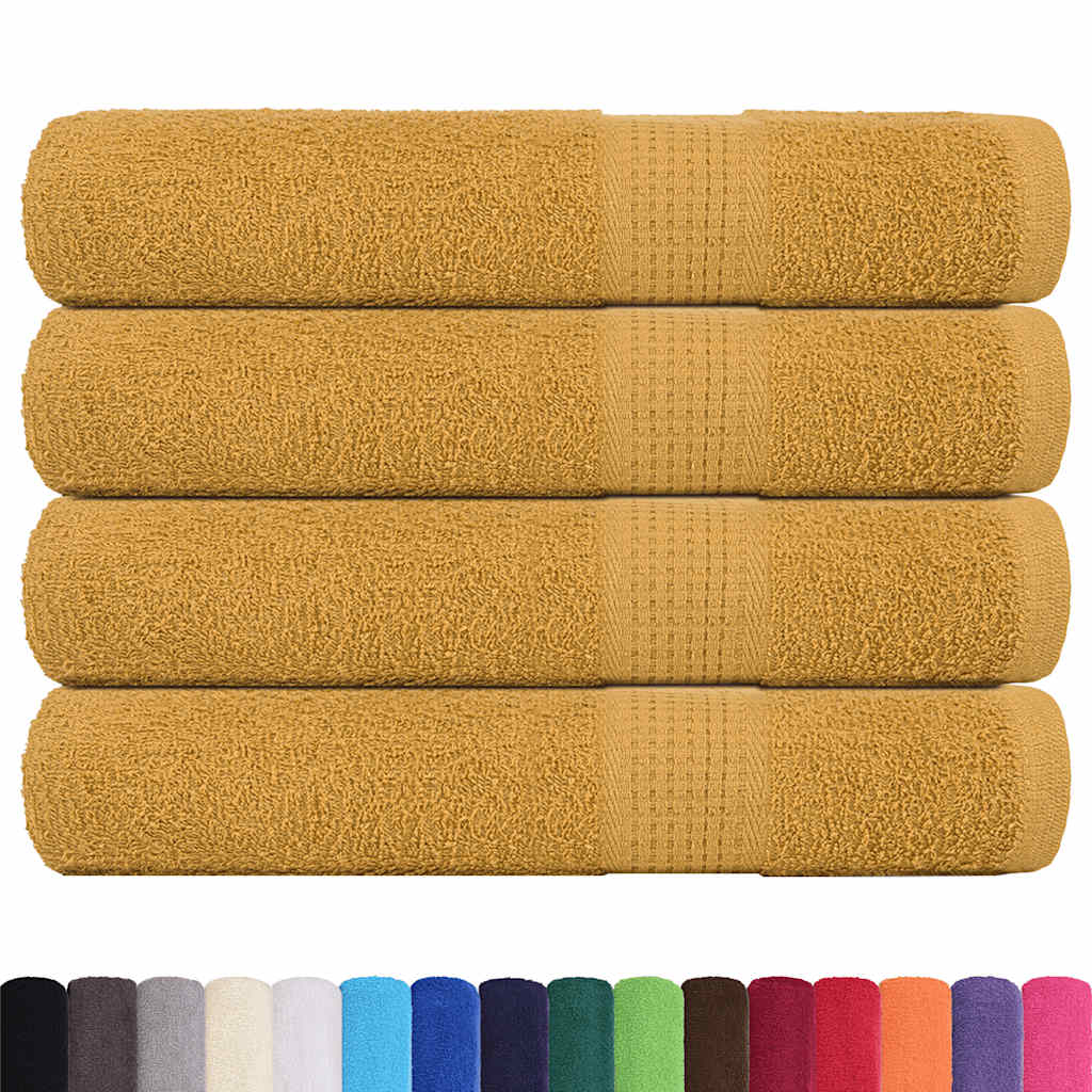 Vidaxl handdoeken frogn 4 st 100x200 cm 360 g m² goud