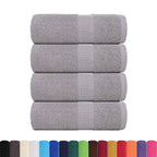 Vidaxl washandjes frogn 4 st 30x30 cm 360 g m² grijs