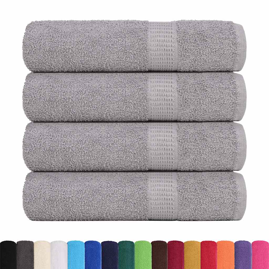Vidaxl handdoeken frogn 4 st 50x100 cm 360 g m² grijs