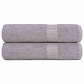 Vidaxl douchehanddoeken frogn 2 st 70x140 cm 360 g m² grijs