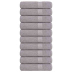 Vidaxl douchehanddoeken frogn 10 st 70x140 cm 360 g m² grijs