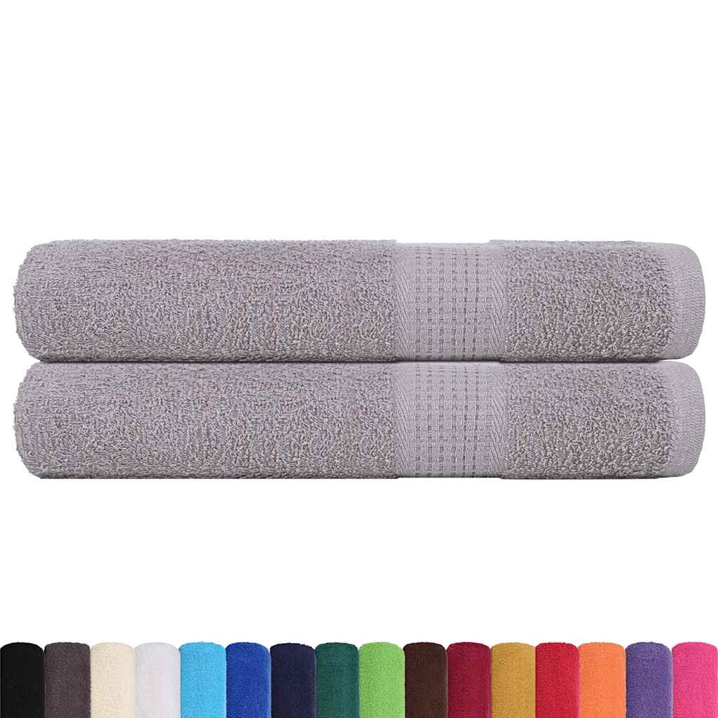 Vidaxl saunahanddoeken frogn 2 st 80x200 cm 360 g m² grijs