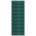 Vidaxl washandjes 10 stuks frogn groen 30x30 cm 100% katoen