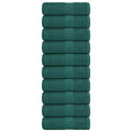 Vidaxl gastendoekjes 10 st 30x50 cm 360 g m² 100% katoen groen