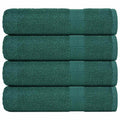 Vidaxl handdoeken 4 st 50x100 cm 360 g m² 100% katoen groen