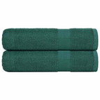 Vidaxl douchehanddoeken frogn 2 st 70x140 cm 360 g m² groen